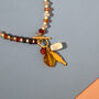 Amber Gingham Toggle Necklace, thumbnail 3 of 6
