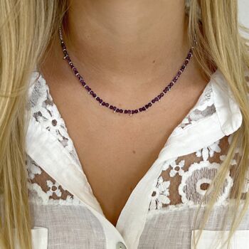 Salus Gemstone Gold/Silver Plated Necklace, 9 of 12