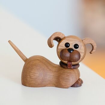 Hand Crafted Traditional Wooden Puppy, Cat Or Dog, 8 of 9