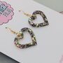 Love Heart Small Glitter Resin Earrings, thumbnail 5 of 12
