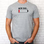 'New Dad' Low Battery Power T Shirt, thumbnail 1 of 3