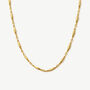 Dainty Fine Bean Women's Chain Necklace In 18k Gold, thumbnail 3 of 4