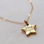 Personalised Gold Plated Star Necklace, thumbnail 4 of 9