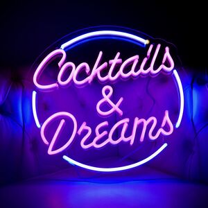 'Cocktails And Dreams' Neon Sign By Marvellous Neon