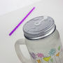 Personalised Flowers Frosted Mason Jar, thumbnail 2 of 6