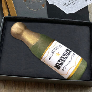 Prosecco Bottle Personalised Chocolate Letterbox, 2 of 4