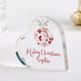 Personalised Christmas Heart Plaque Festive Gift, thumbnail 1 of 4