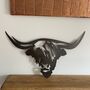 Highland Bulls Head Metal Wall Art Plaque, thumbnail 1 of 12
