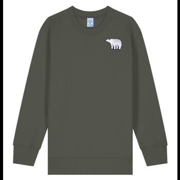 Organic Cotton Embroidered Polar Bear Sweatshirt, 2 of 12