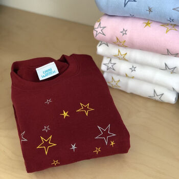 Metallic Star Embroidered Sweater, 6 of 6