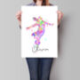 Personalised Ladies Football Print, thumbnail 5 of 6