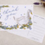 Blue Floral Goose Thank You A6 Postcard Pack, thumbnail 3 of 3