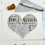 Personalised 25th Wedding Anniversary Love Sparkle Card, thumbnail 1 of 12