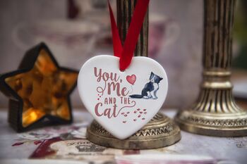 Cat Breed You Me And The Cat Ceramic Heart, 4 of 8