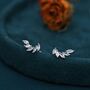 Sterling Silver Cz Cluster Marquise Stud Earrings, thumbnail 1 of 12