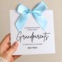 New Grandparents Bow Card, Luxury Bow Card, Choice Of Colours Handmade Bow, thumbnail 1 of 4