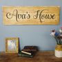 Wooden Vintage Hand Engraved Wall Mounted Signs, thumbnail 3 of 10
