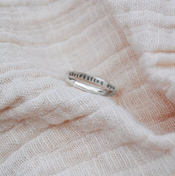 Personalised Silver Eternity Stacking Ring, 7 of 10