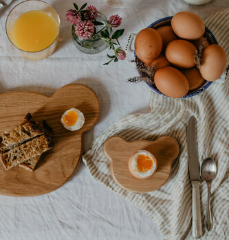 Wooden Bear Breakfast Board And Egg Cup Set, 8 of 12