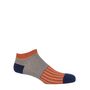 Oxford Stripe Navy And Orange Men's Trainer Socks Bundle, thumbnail 3 of 7