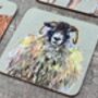 Set Of Four Square Farm Animal Coasters, thumbnail 4 of 6