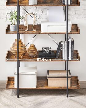 Five Tier Bookcase With Spacious Storage Shelves, 7 of 9
