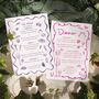Wedding Doodles Menu Card, thumbnail 1 of 9