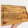 Personalised Engraved Acacia Wood Cheese Board, thumbnail 9 of 9
