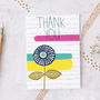 Floral Thank You Greetings Card, thumbnail 1 of 1