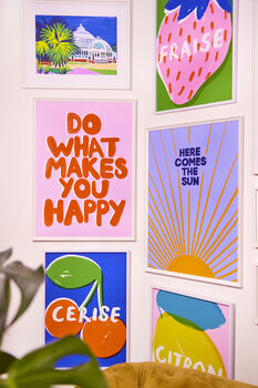 French Cherry Colourful Kitchen Print, 5 of 9
