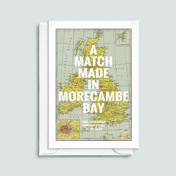 Personalised UK Map Wedding Card, 4 of 4