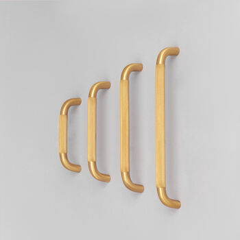 G Decor Satin Brass Solid Knurled T Bar Pull Handles, 4 of 9