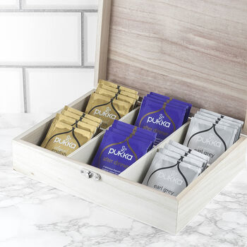 Personalised Wooden Positivi Tea Box With Tea, 4 of 7