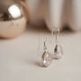 Handmade Teardrop Rose Quartz Sterling Silver Drop Earrings, thumbnail 8 of 12