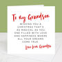 To My Grandson Personalised Christmas Card, thumbnail 1 of 3