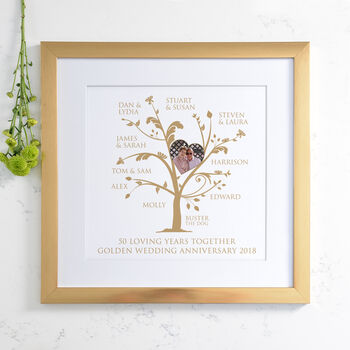Personalised Golden Anniversary Photo Family Tree, 4 of 11