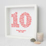 Personalised 10th Anniversary Gift For Wife Or Husband, thumbnail 8 of 9