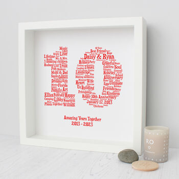 Personalised 10th Anniversary Gift For Wife Or Husband, 8 of 9