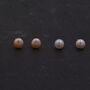 Real Fresh Water Pearl Stud Earrings In Sterling Silver, thumbnail 2 of 8