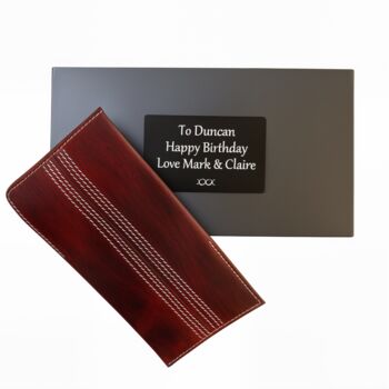 Personalised Leather Cricket Glasses Case, 3 of 10