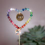 Personalised Heart, Crystal Beaded And Handmade, thumbnail 2 of 5