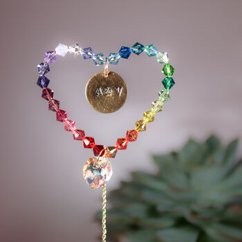 Personalised Heart, Crystal Beaded And Handmade, 2 of 5