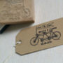Tandem Bike Save The Date Rubber Stamp, thumbnail 4 of 5