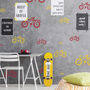 Reusable Plastic Stencils Five Pcs Bicycle With Brushes, thumbnail 3 of 5