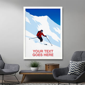 Personalised Ski Powder Poster, 3 of 7