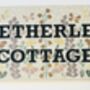 Rectangle Floral Mosaic House Door Number Road Name Sign, thumbnail 4 of 4