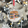 North Pole Signpost Christmas Snow Filled Glass Bauble, thumbnail 1 of 7