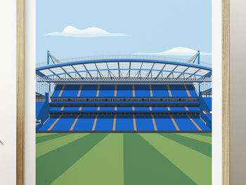 Chelsea The Bridge Stadium Illustrated Print Gift, 2 of 9