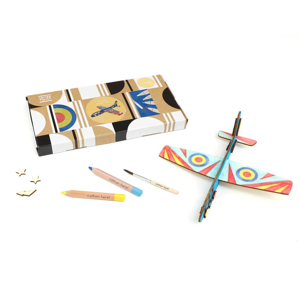 Personalised Make Your Own Glider Craft Activity Box, 1 of 8