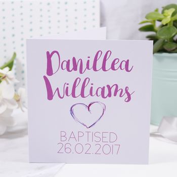 Personalised Simple Christening Card For Boys And Girls, 3 of 5